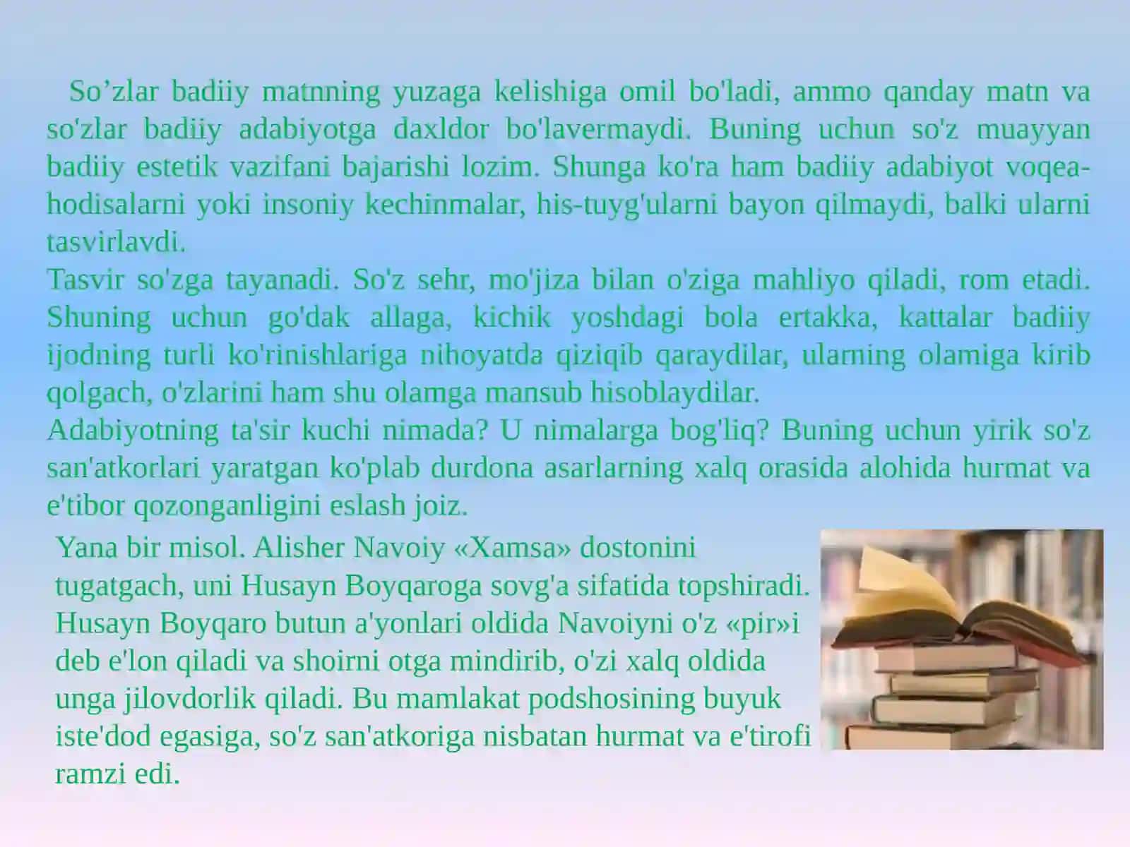 O`zbek tilida adabiyot tarixining bosqichlari 4
