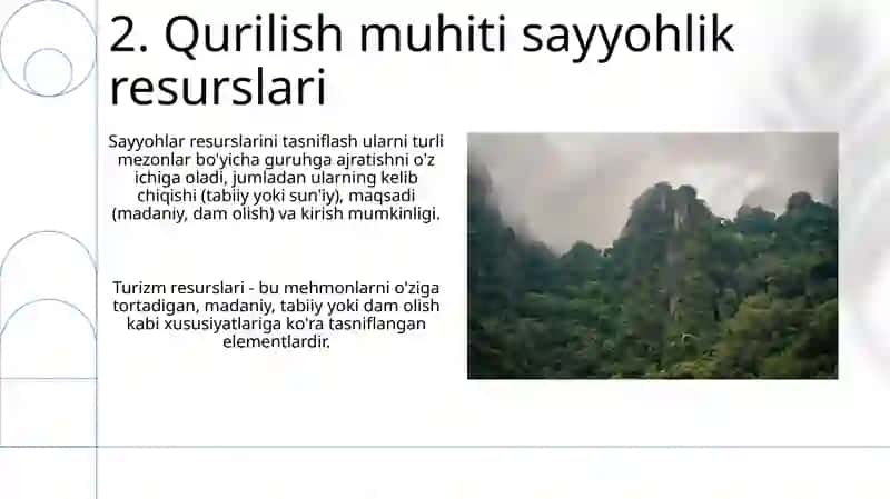 Turistik resurslarning mohiyati va tasnifi 4