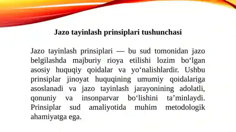 Jazo tayinlashning prinsiplari 4