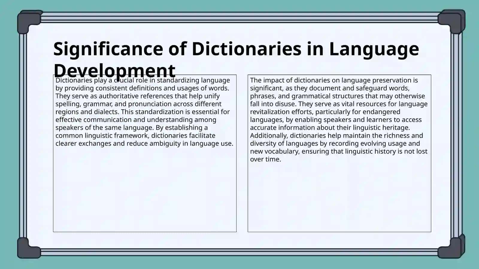 The theoretical foundations of dictionaries 4