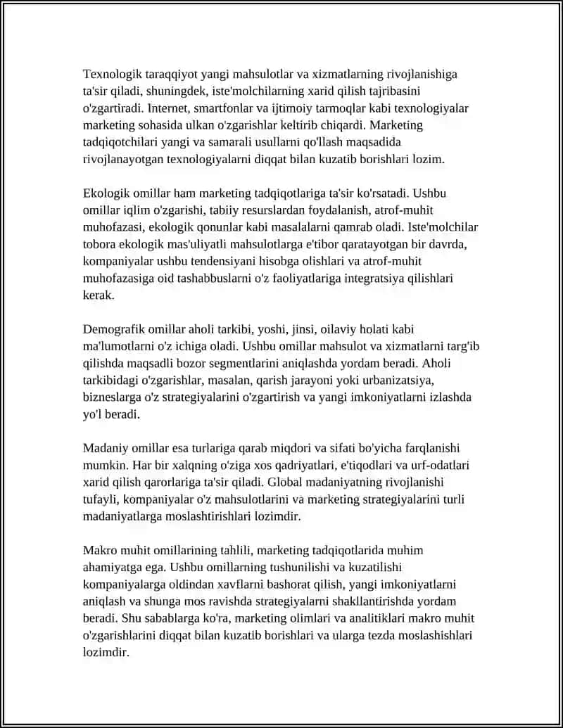 MARKETING TADQIQOTLARIDA MAKRO VA MIKRO MUHIT 4