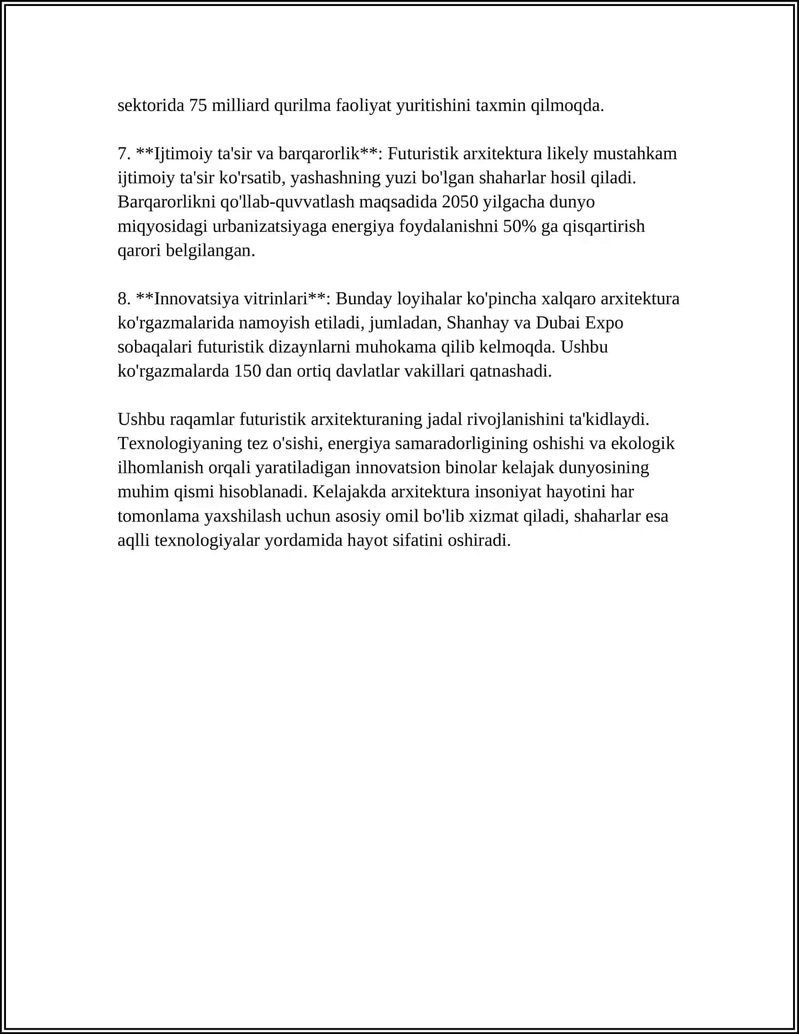 ZAMONAVIY ARXITEKTURA USLUBLARI VA YOʻNALISHLARI 4