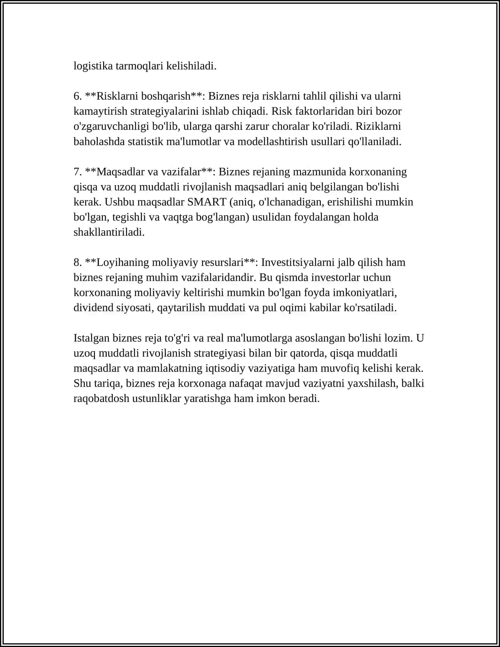 KORXONALARNI RIVOJLANTIRISHDA BIZNES REJA 4