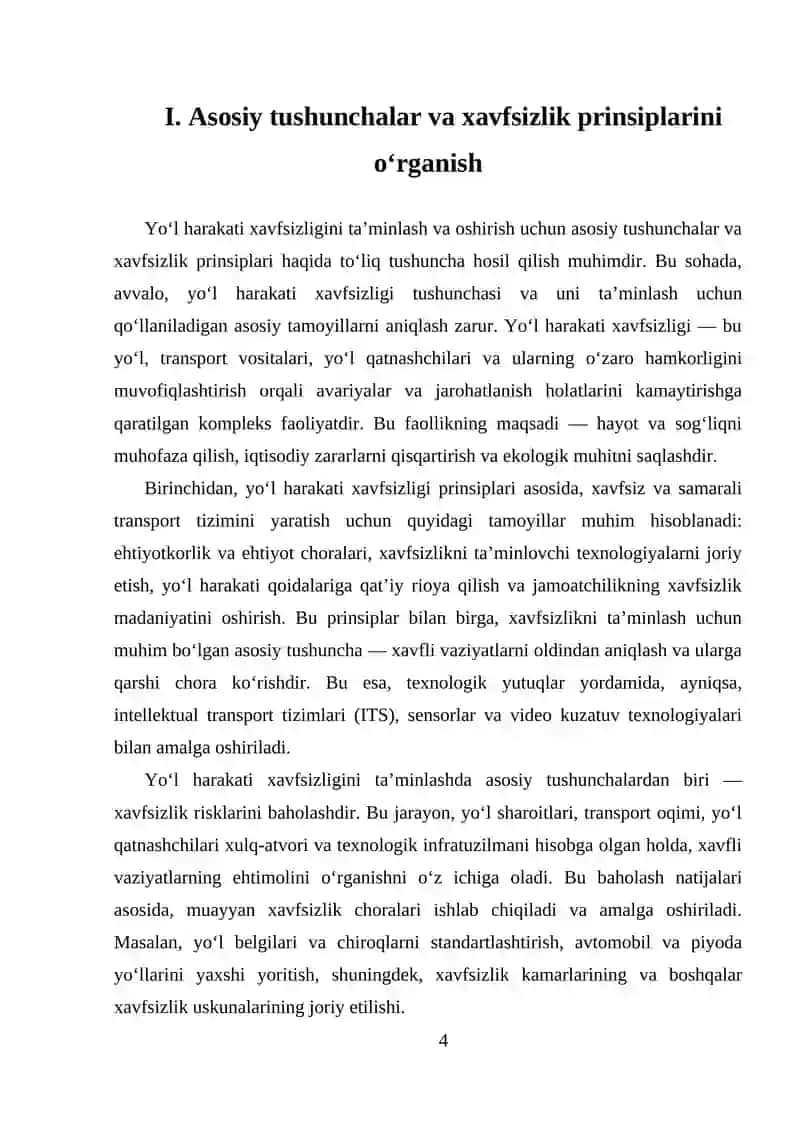 Yo‘l harakati xavfsizligini boshqarish tizimi 4