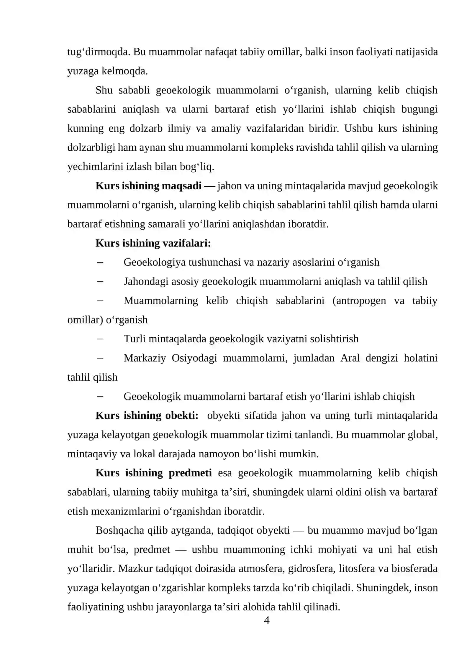 JAHON VA UNING MINTAQALARIDA GEOEKALAGIK MUAMMOLAR 4