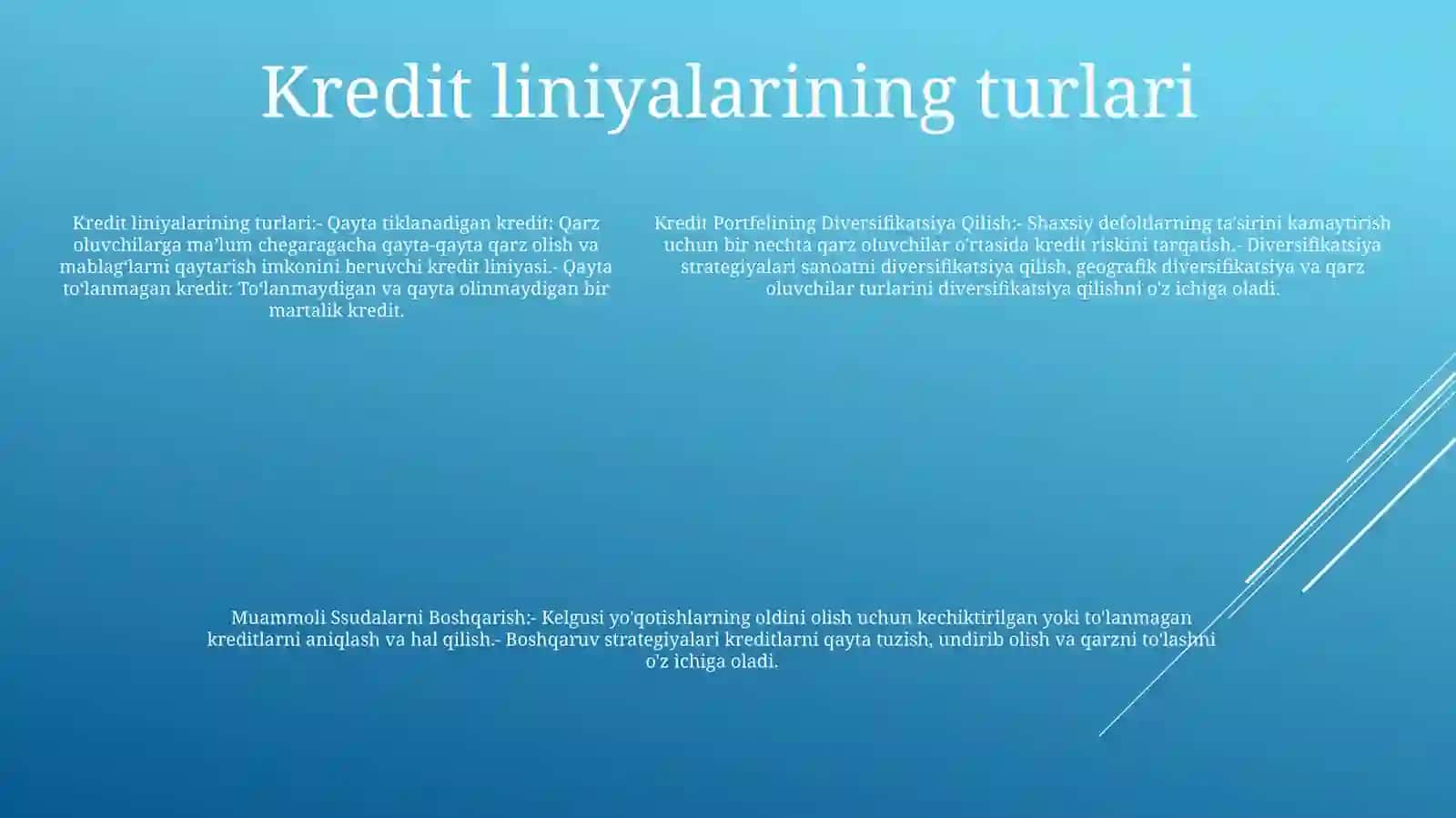 Kredit Portfelining Diversifikatsiya Qilish Va Muamoli Ssudalarni Boshqarish 4