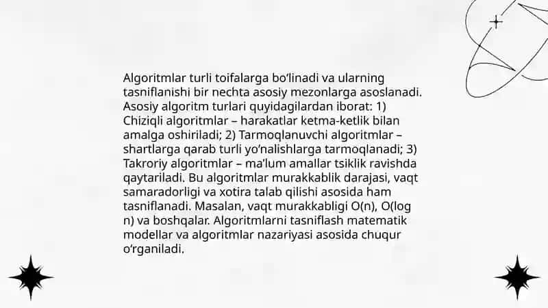 Algaritimlar,ularning tasvirlanishi. Dasturlash tillarining tarixi 4