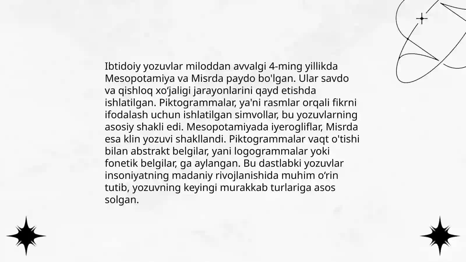 Yozuvning tarixiy va zamonaviy turlari 4