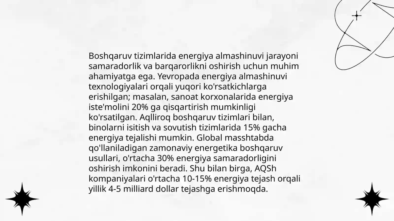 Energiya almashinuvining boshqarilishi 4