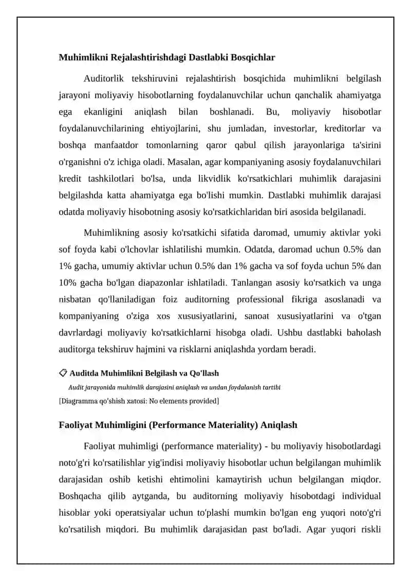 Muhimlik darajasini auditda qollash tartibi 4