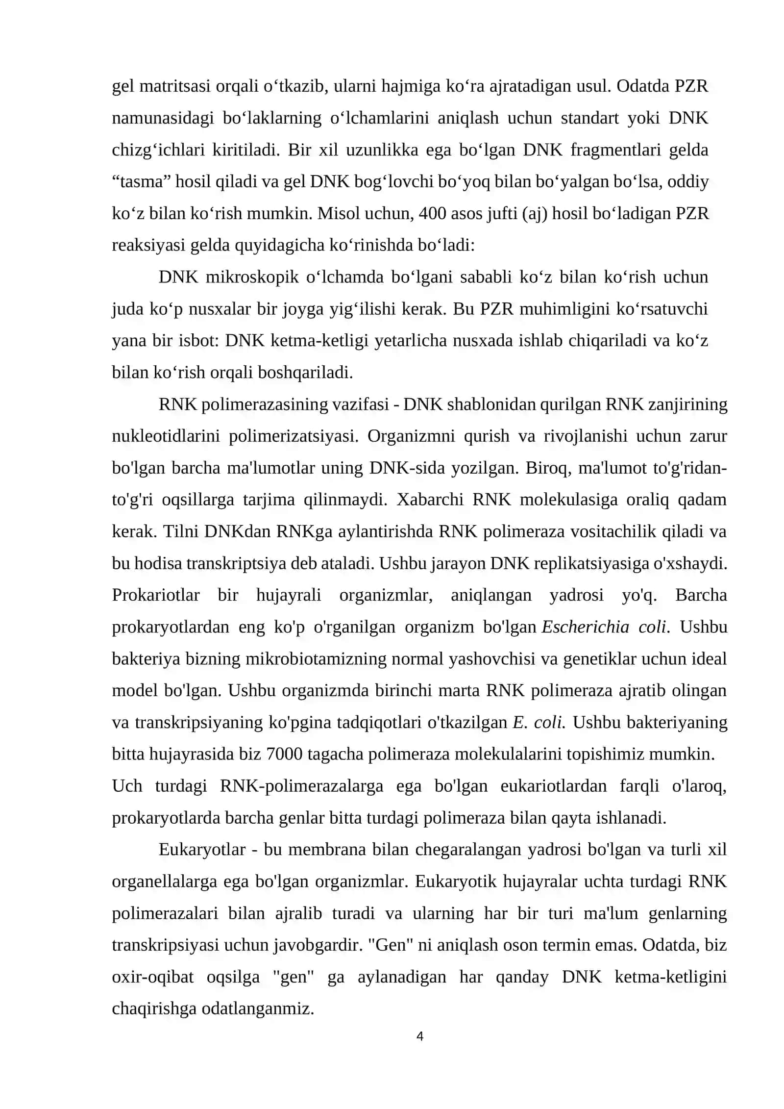 Genomning RNK darajasidagi taxlili 4