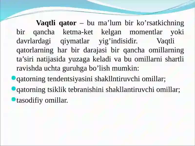 Ekonomitrik modellashtirish 4