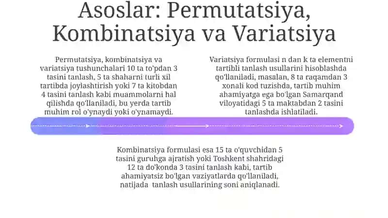 Kombinotorika Formulalarini Qo'llash Mumkin Bo'lgan Muammolarni Aniqlash 4