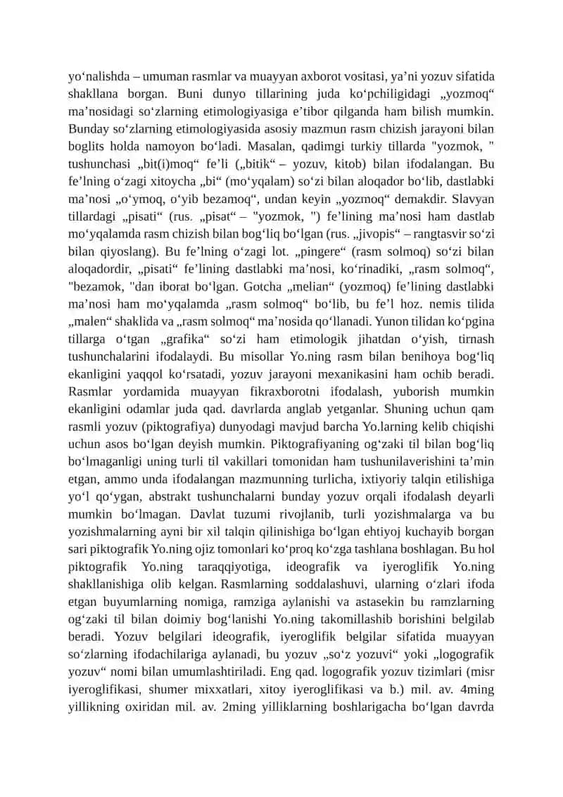 Yozuv taraqqiyoti bosqichlari 4
