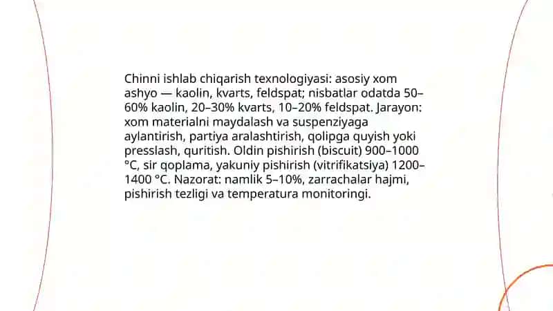 Chinni. Texnik va tibbiy xususiyatlar.Kimyoviy tarkibi, fizik va mexanik hususiyatlari. Pres-keramika va sitallar 4