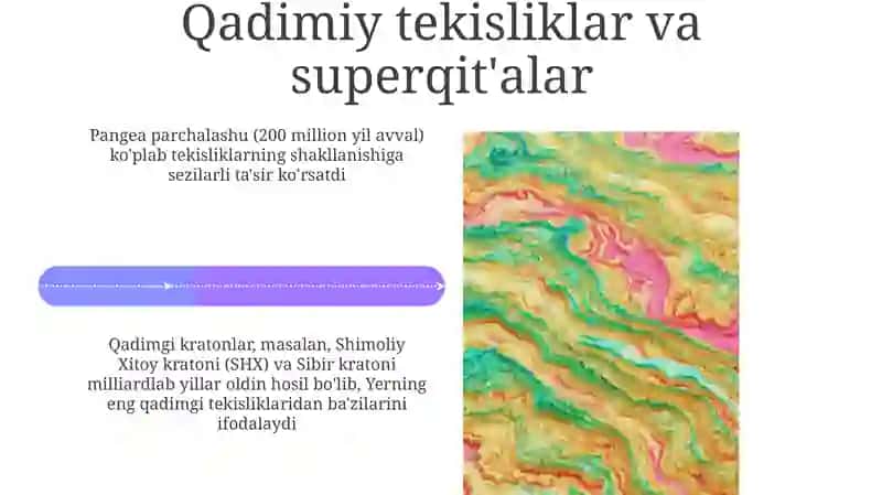 Materiklar tektonikasi tekisliklar tarixi 4