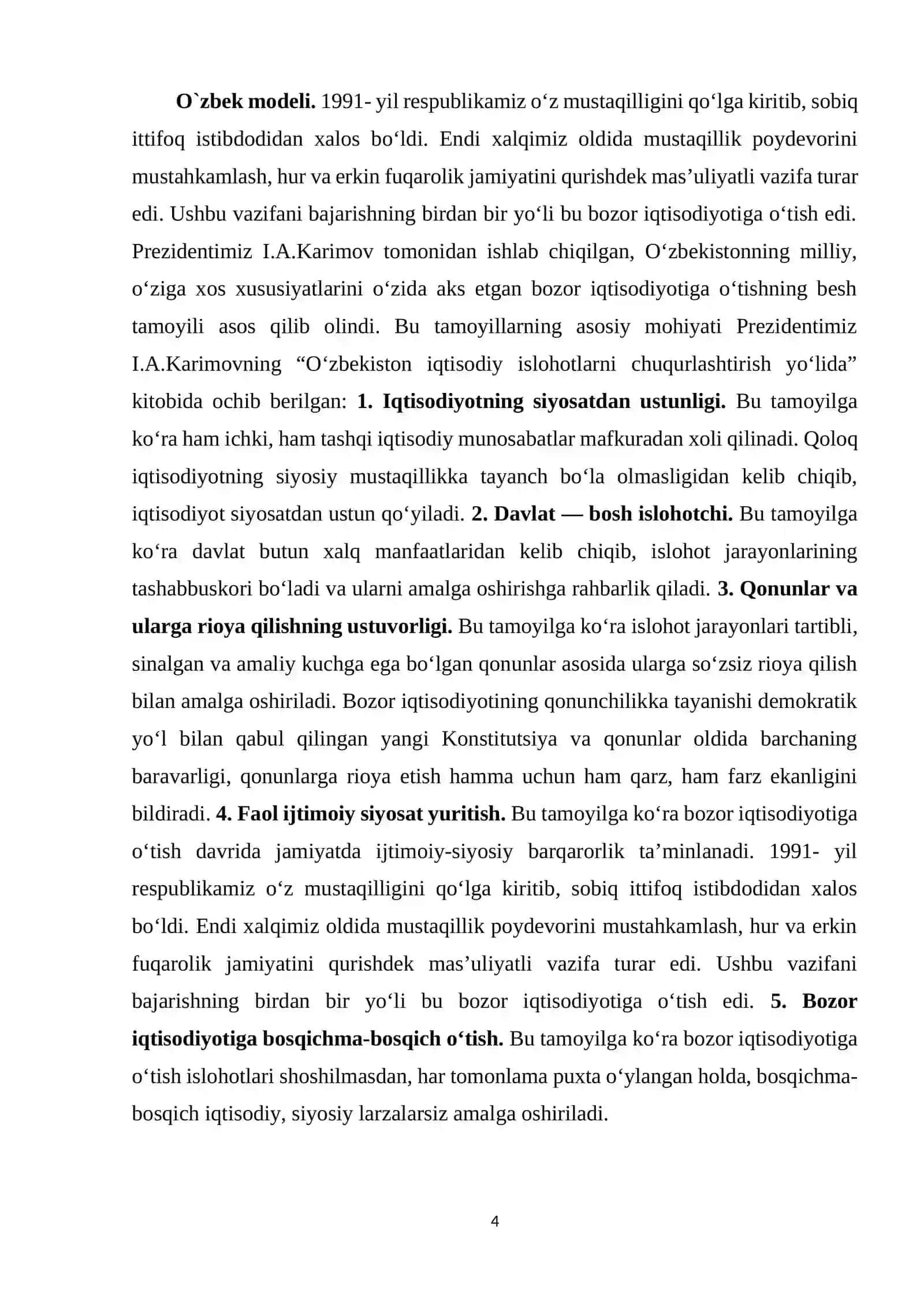 Yangi O‘zbekistonning jahondagi iqtisodiy salohiyati va mavqei 4