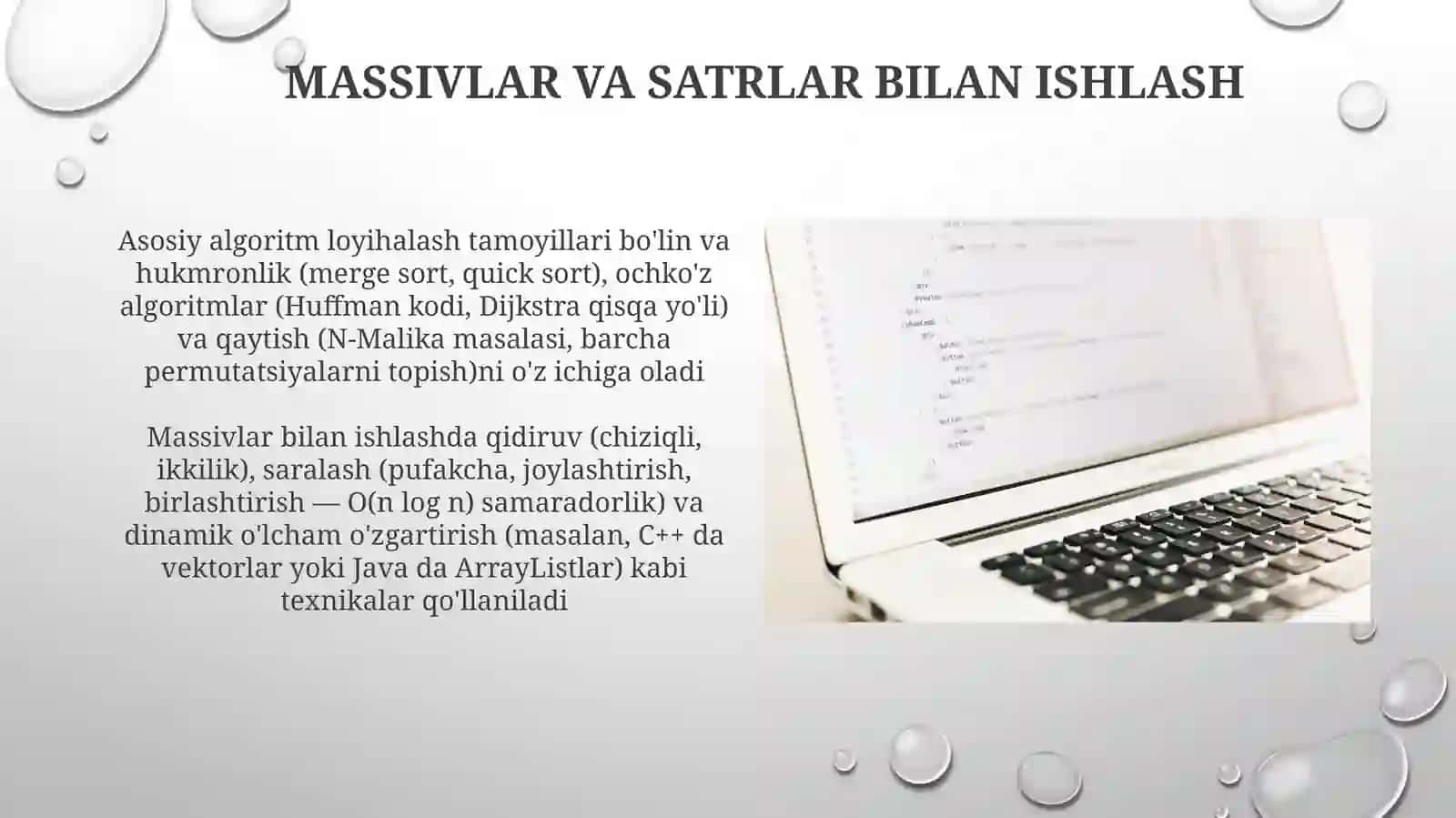Algoritmlarni loyihalash paradigmalari 4