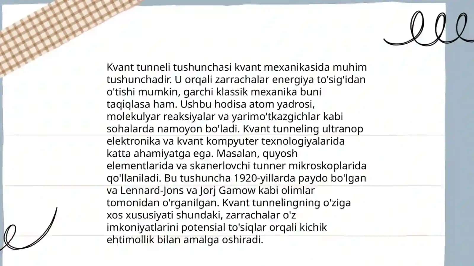Tunnel effekti va uni tushuntirish 4