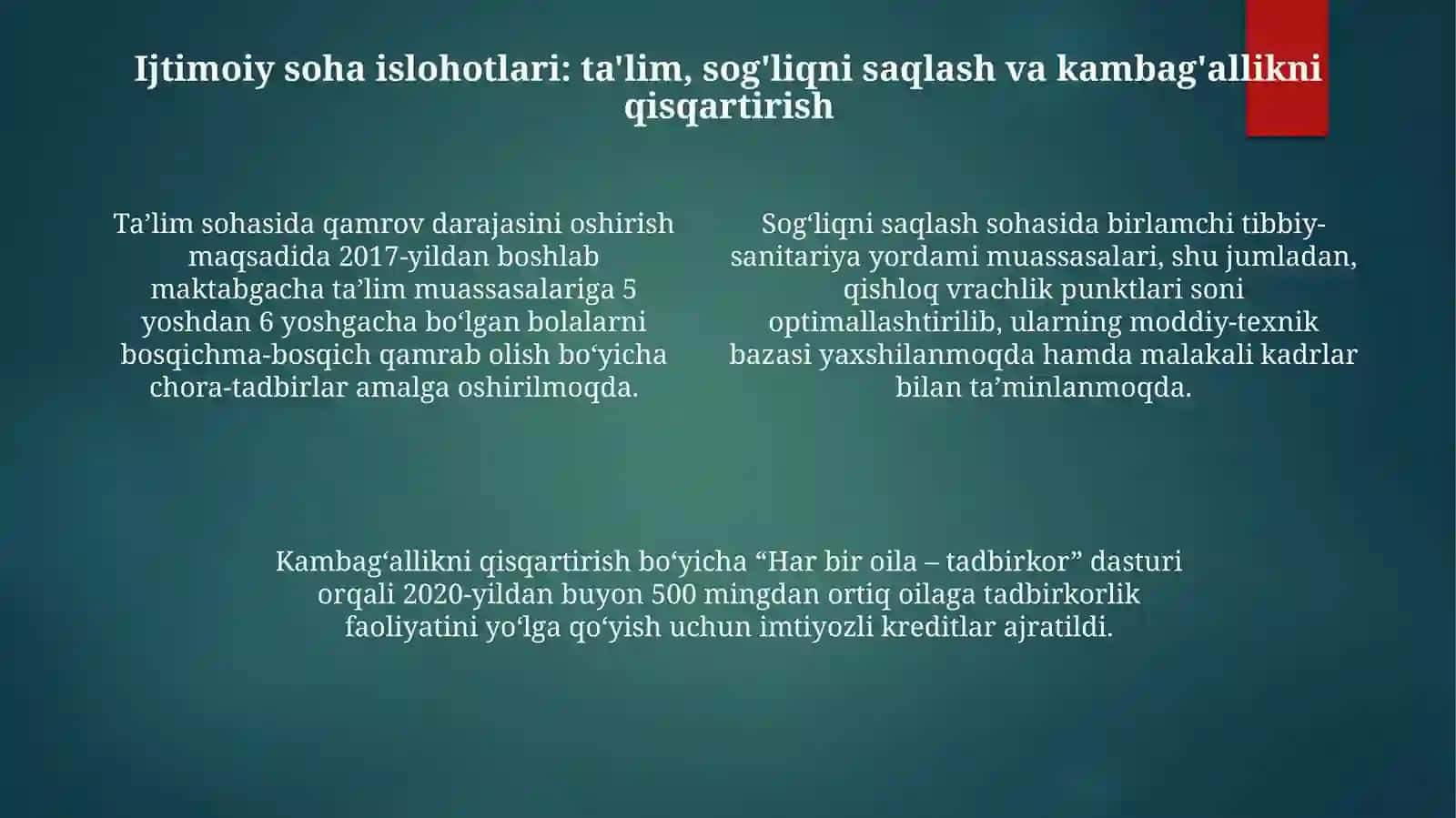 YАNGIOʻZBЕKISTONDАPREZIDENT SH.M.MIRZIYOYEV RAHBARLIGIDA ISLOHOTLАR 4