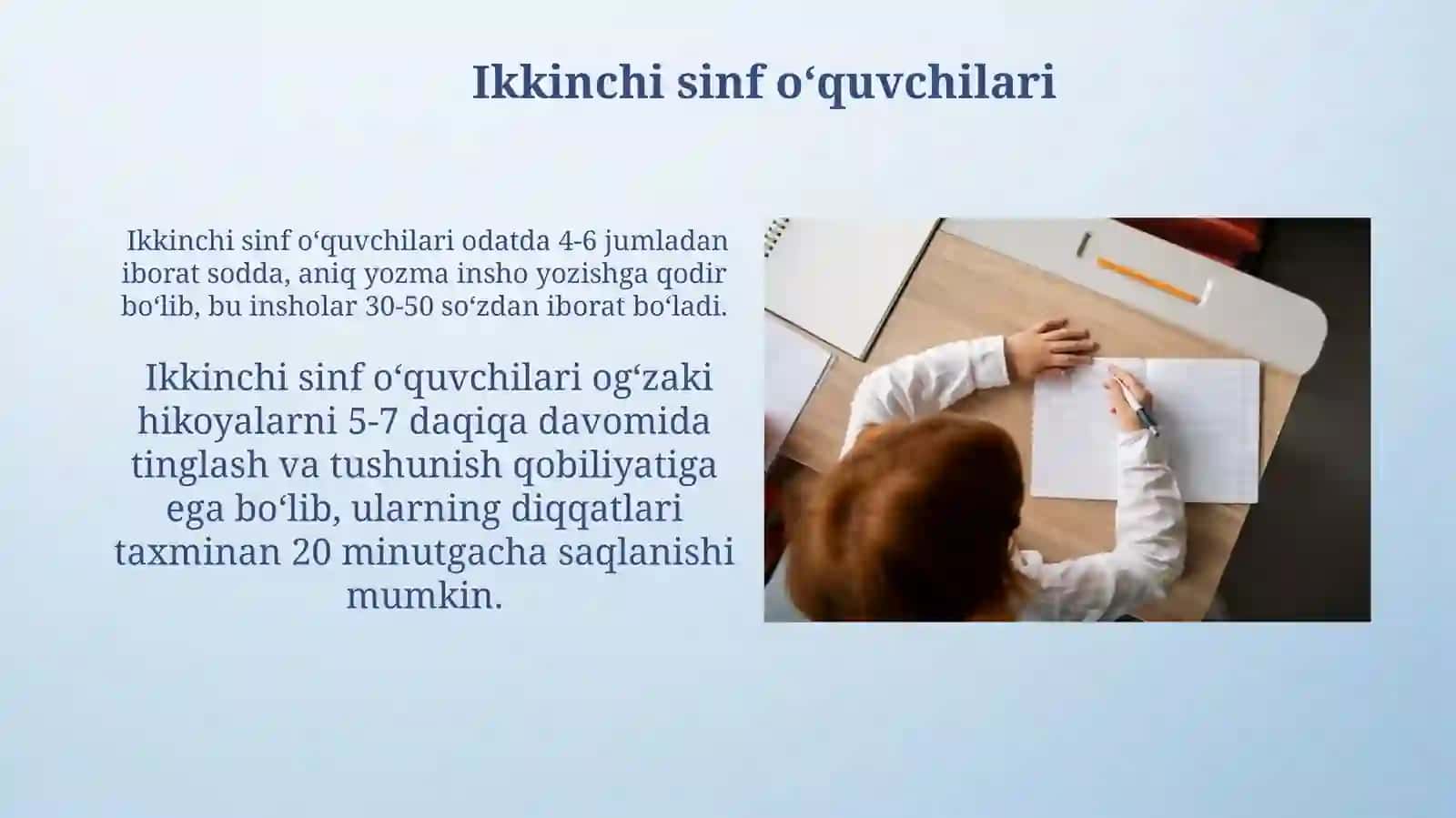 2-sinflarda ogʻzaki hikoya va yozma insho darslarini kuzatish 4