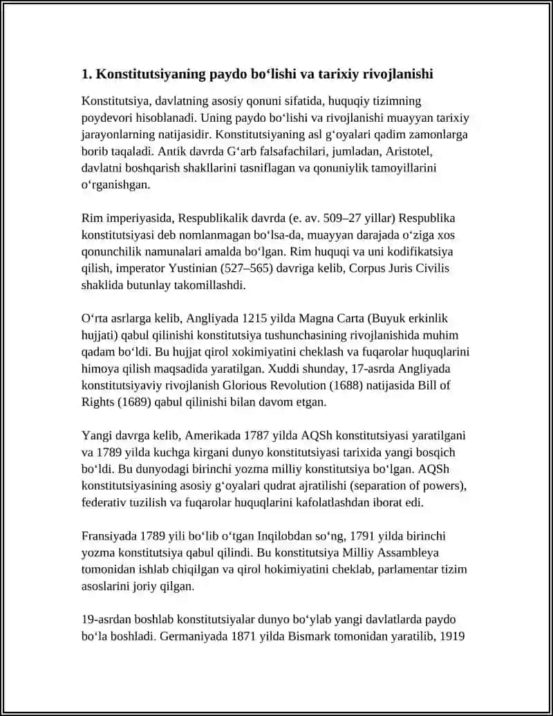 Konstitutsiyaning Yaratilishi va Takomillashi 4