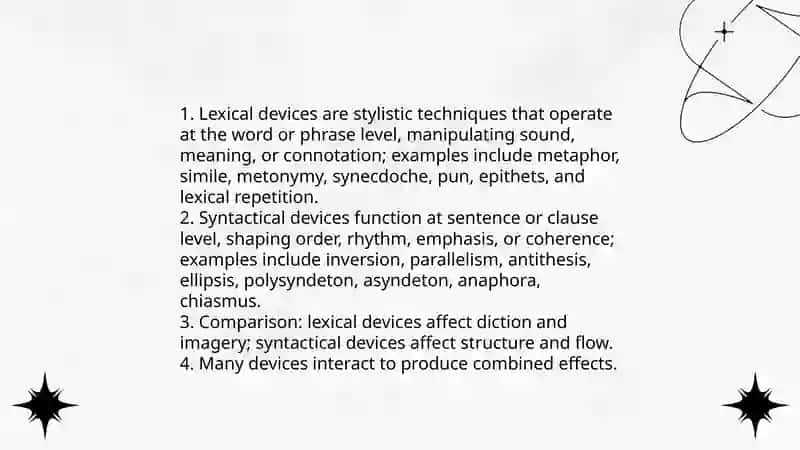 Lexical-syntactical stylistic devices 4