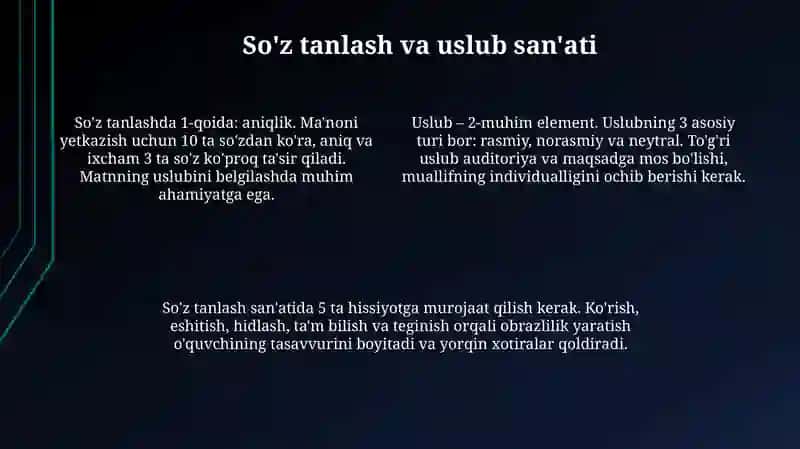 So'z ustalarining so'z qo'llash mahorati 4