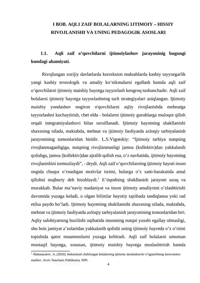 Aqli zaif bolalarda ijtimoiy-hissiy rivojlanishni baholash 4