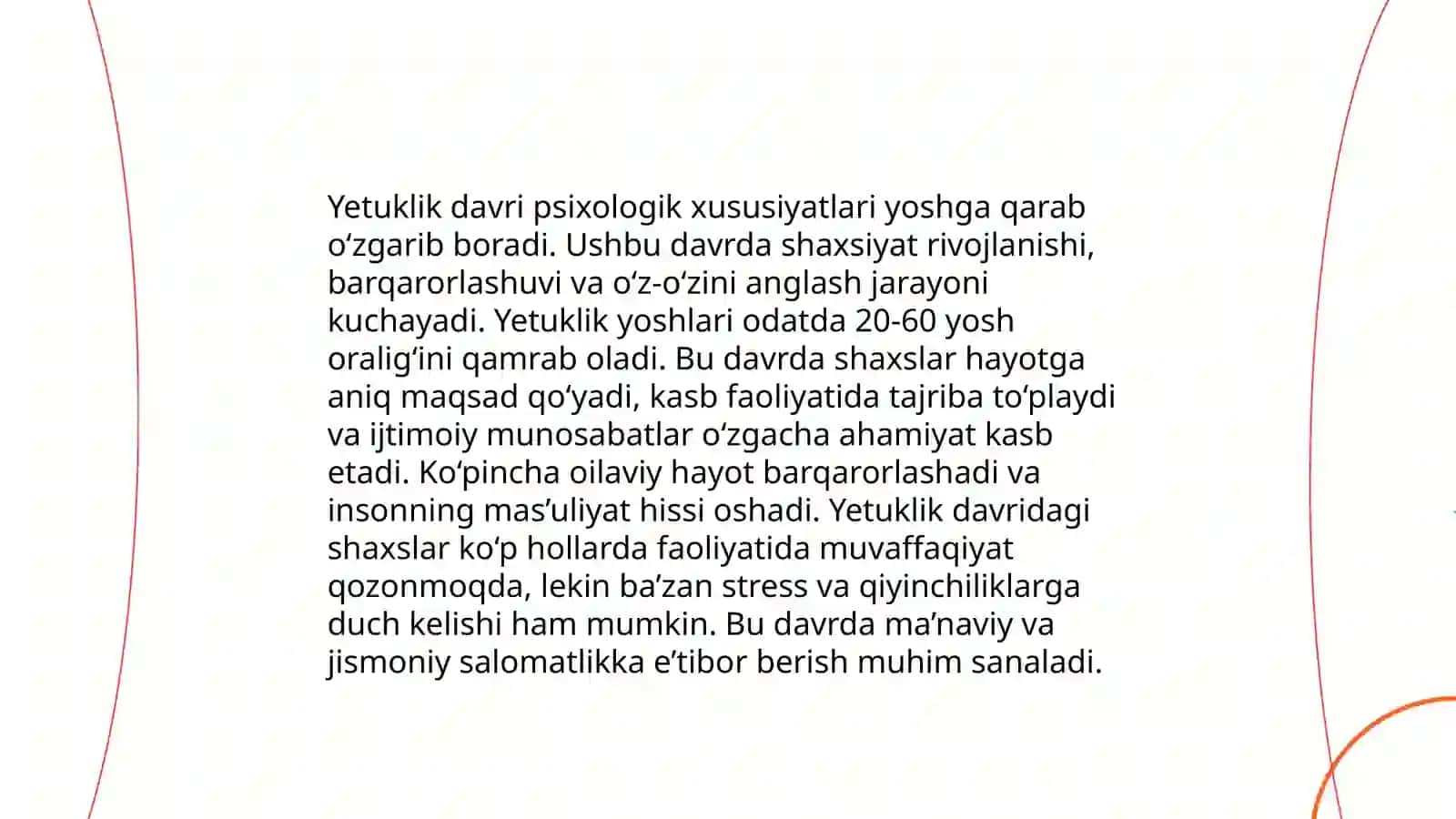 Yetuklik davri psixologiyasi. Gerontopsixologiya 4