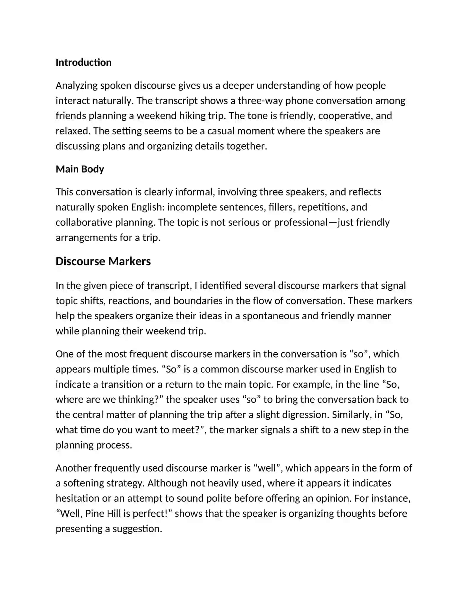 spoken discourse analyse 4