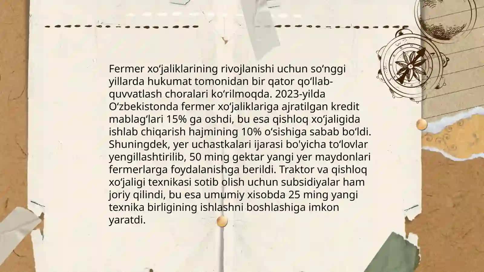 Mustaqillik yillarida qishloq xoʻjaligi va sanoat sohasidagi oʻzgarishlar 4