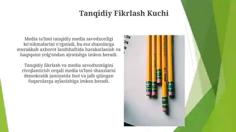 Media Ta'limi: 21-asr uchun muhim ko'nikma 4