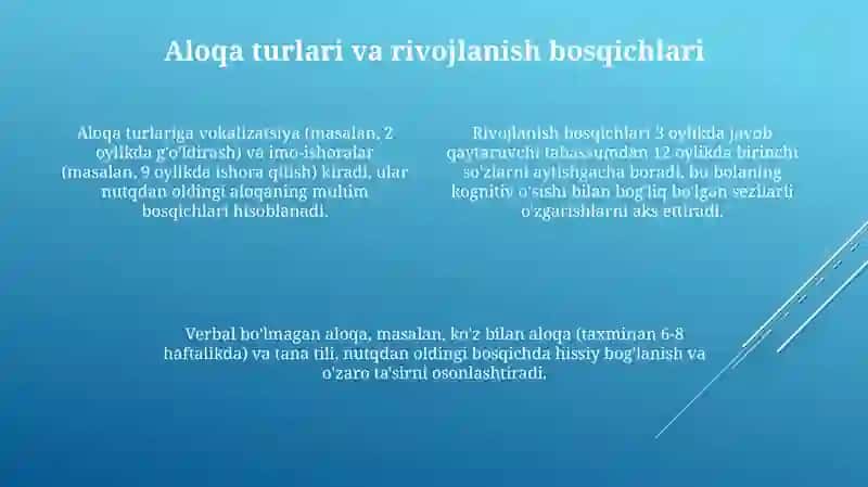 Chaqaloqlik davridagi muloqot 4