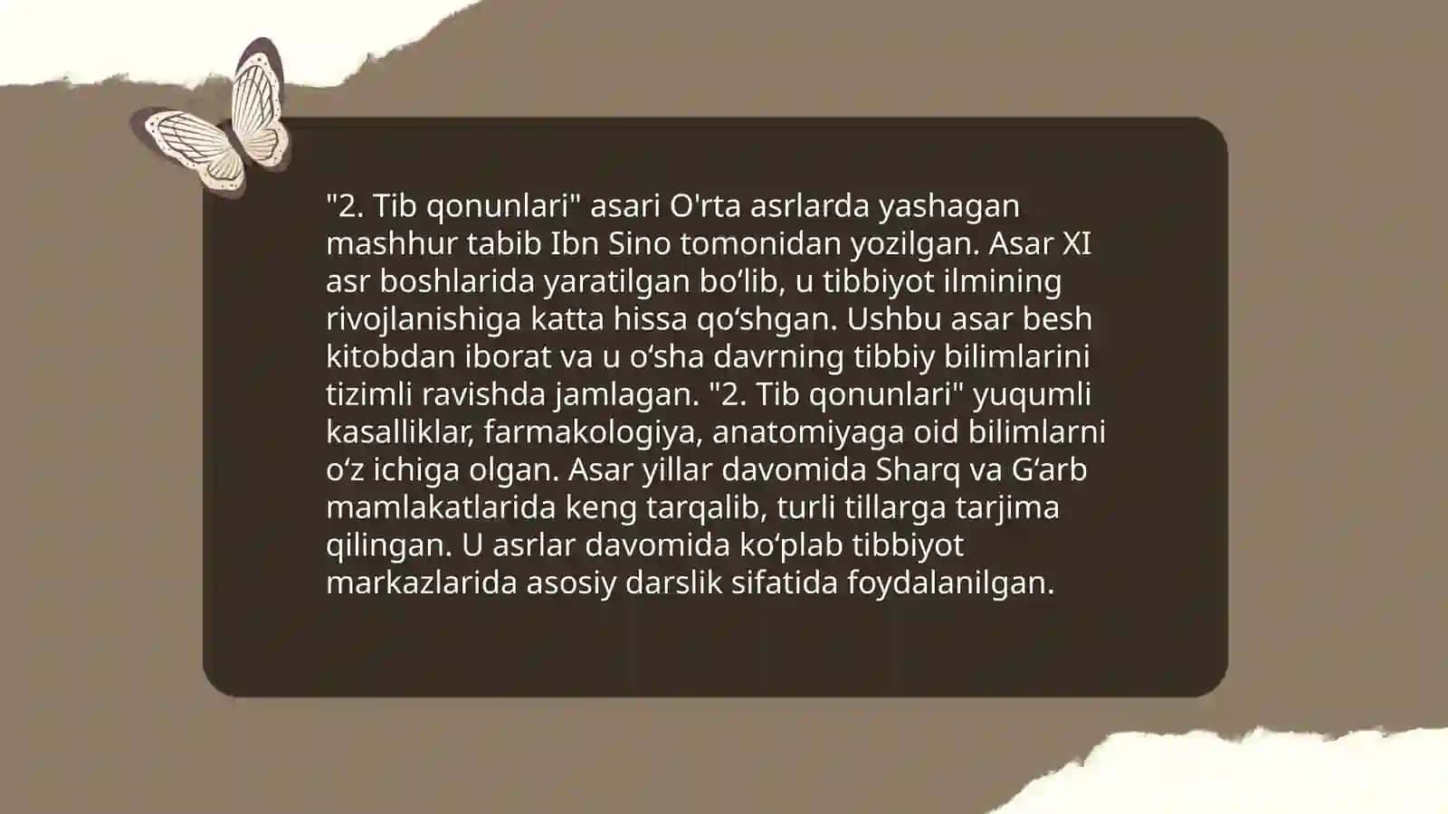 Abu Ali Ibn Sinoning Tib qonunlari asari va uning organilishi 4