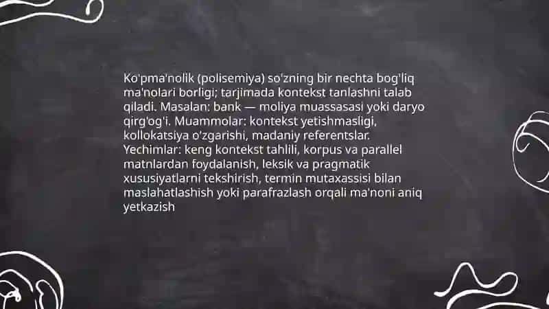 Tarjimonni chalg'ituvchi leksik birliklar 4