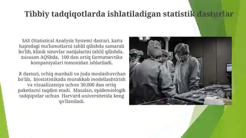Tibbiy axborotlarni statistik qayta ishlash 4