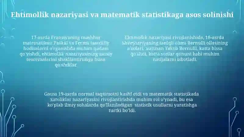 Statistikaning rivojlanish tarixi 4