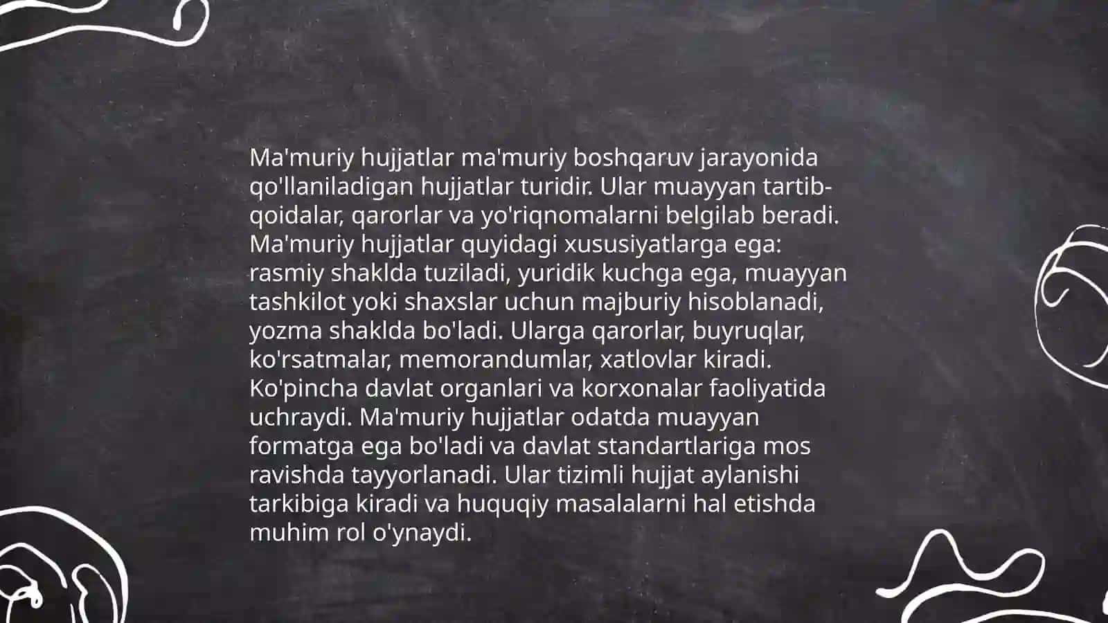Hujjatlar turlari va ish yuritish asoslari 4