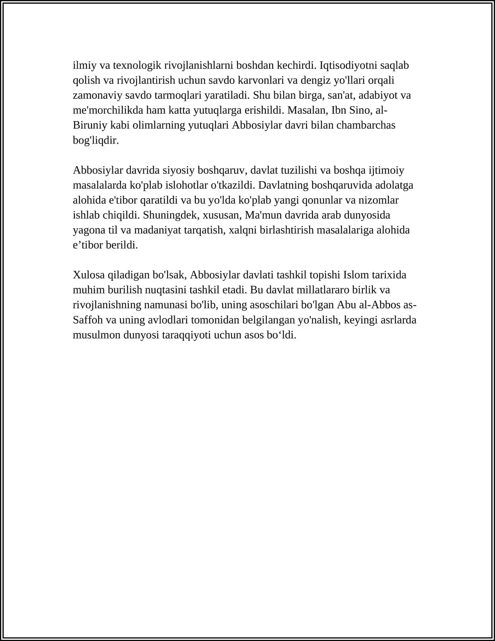 Abbosiylar Davlati 4