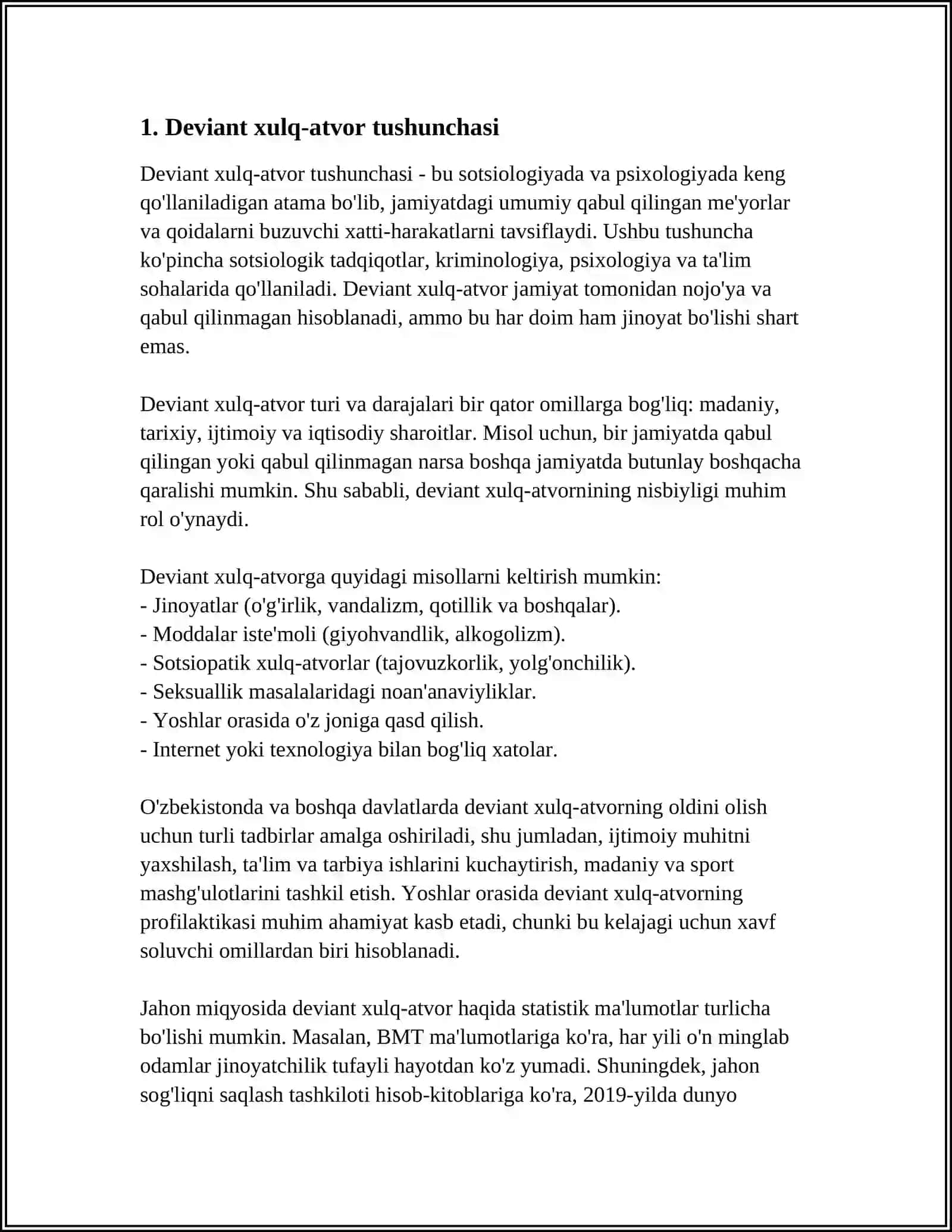 BOLALARDA DEVIANT XULQNING NAMOYON BÕLISH SHAKLLARI 4