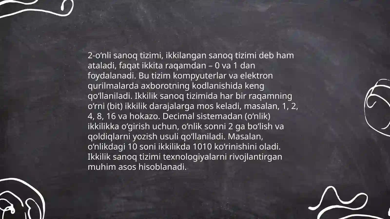 Sanoq sistemasiga oid taqdimot tayyorlash 4
