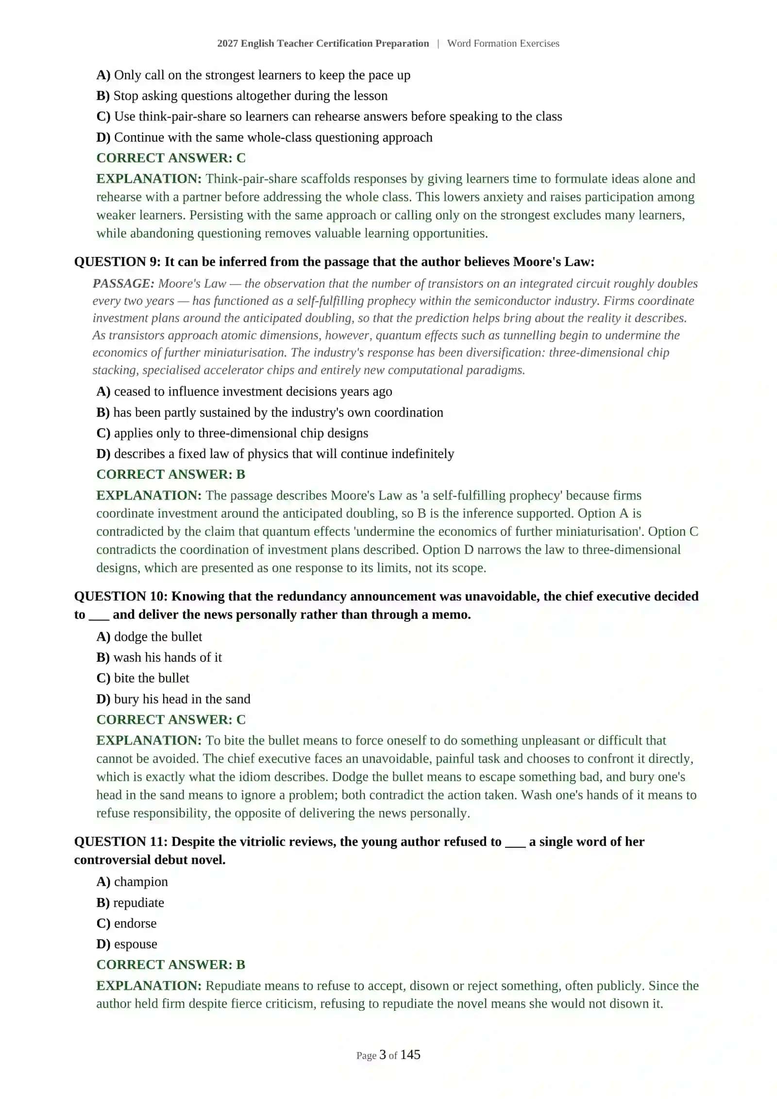 English Teacher Certification Preparation | Word Formation Exercises 4