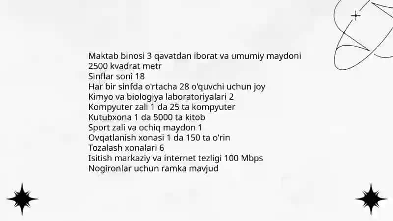 Maktabim haqidagi umumiy ma'lumotlar 4