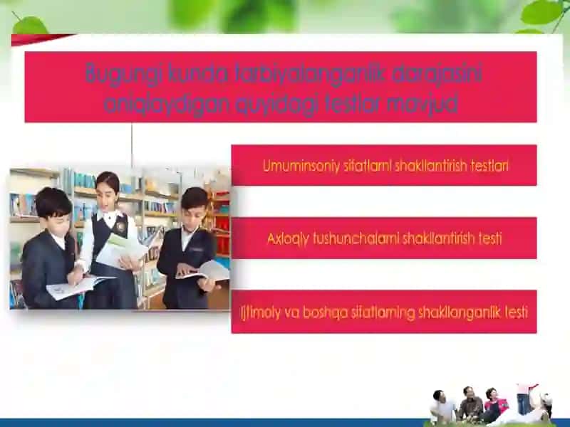 Oʻquvchilarning aqliy tarbiyalanganlik darajasini tashxislash 4