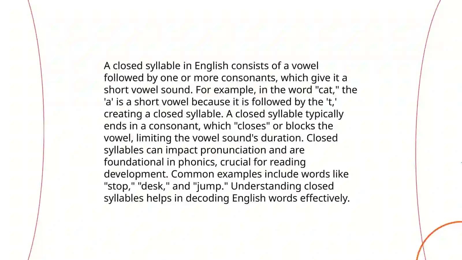 4 types of reading rules,open and close syllables 4