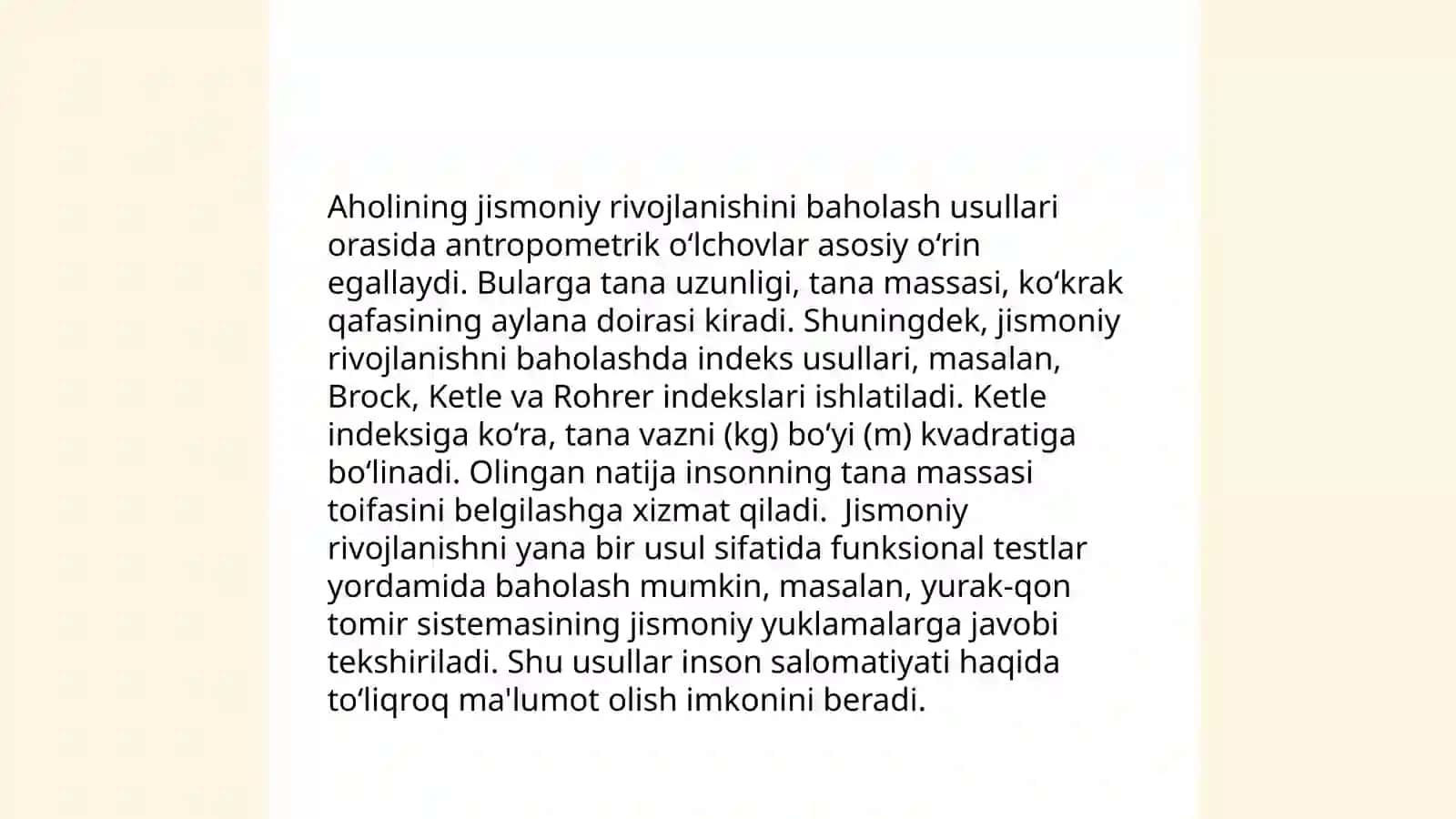 Jismoniy rivojlanish tushunchasi va uning ahamiyati 4