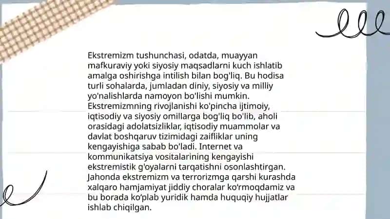 Diniy Fanatizm, Ekstremizm va Terrorizm 4