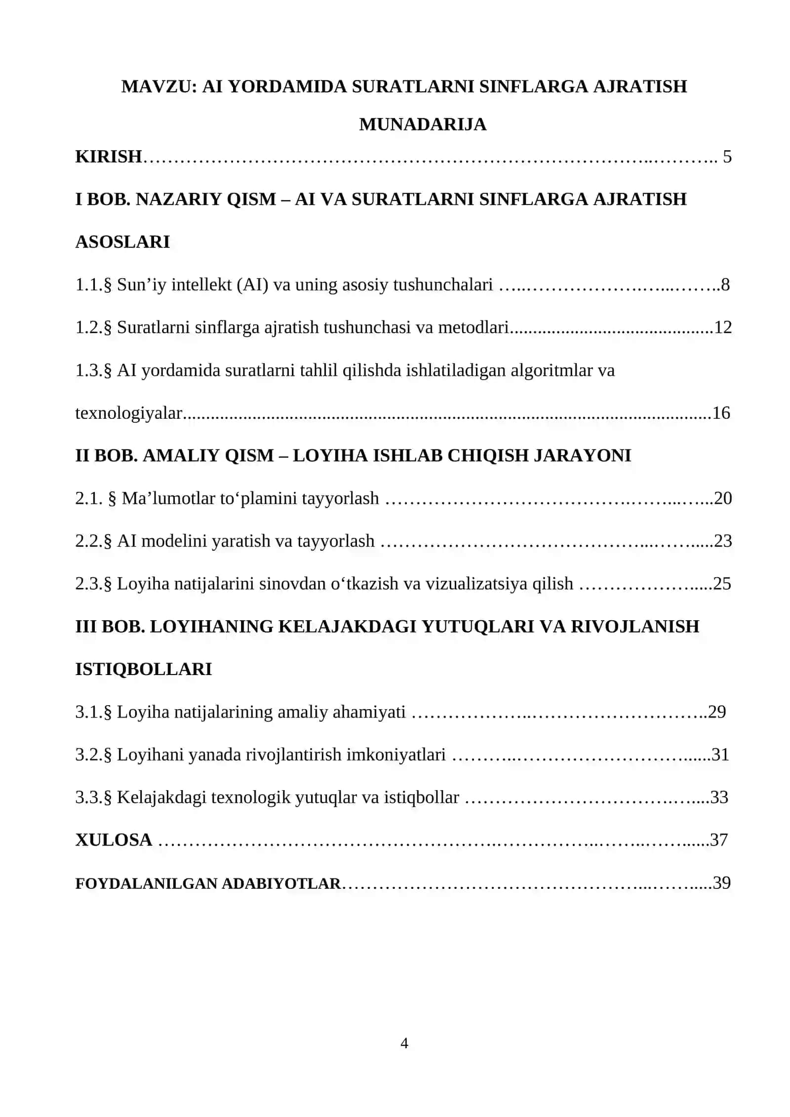 AI yordamida suratlarni sinflarga ajratish 4