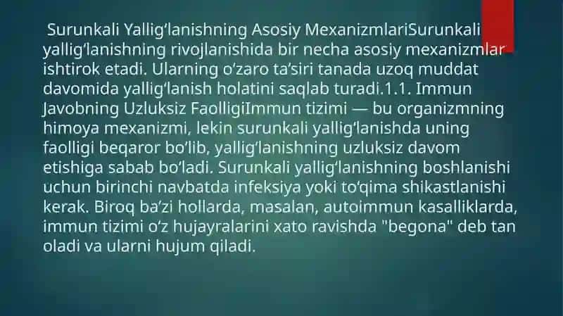 Surunkali yallig'lanish 4